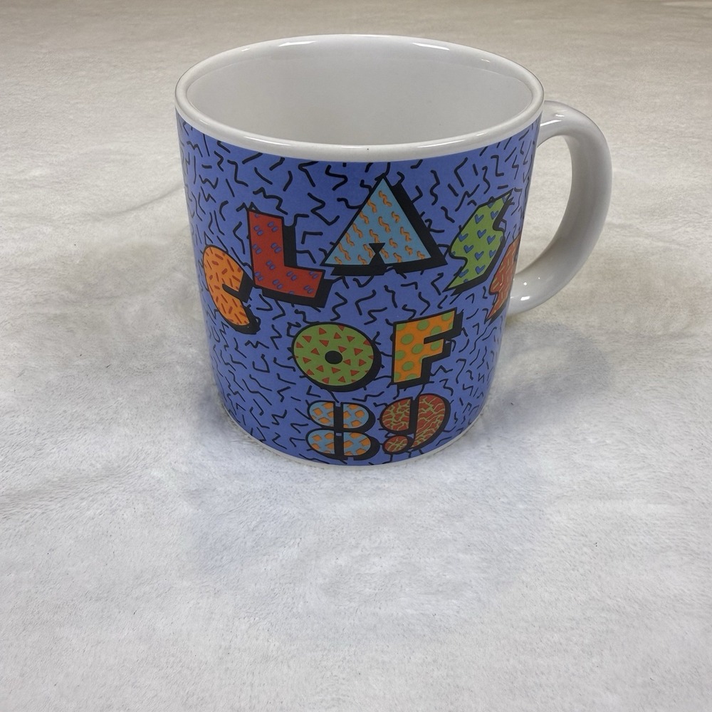 Vintage 1988 Applause Class of 89 Coffee Mug Memphis Style Ceramic Korea 22233